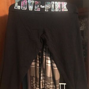 Pink crop leggings